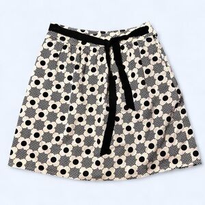 Y2K White & Black Floral Skirt by Comme Toi!